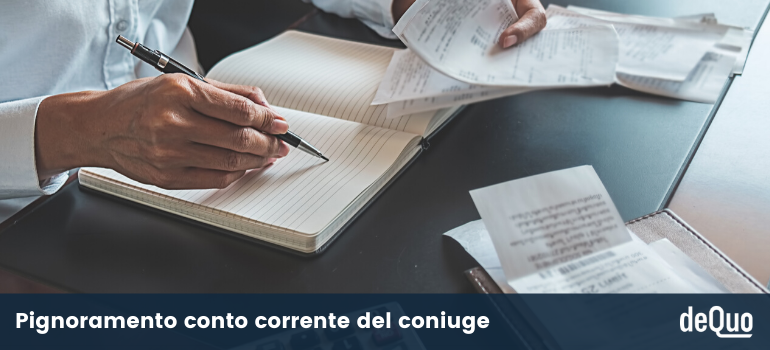 pignoramento conto corrente del coniuge