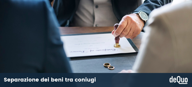 separazione dei beni cos'è