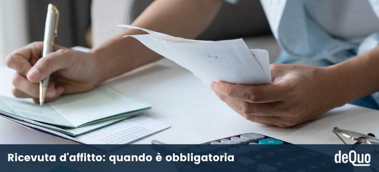 obbligo ricevuta pagamento affitto