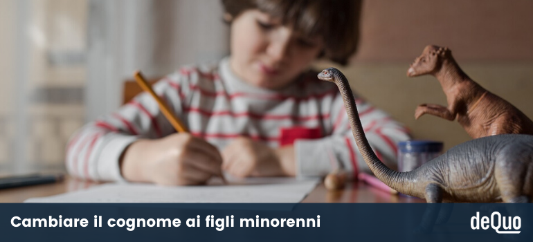 cambiare cognome figlio minorenne