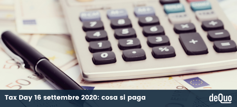 tax day 16 settembre 2020