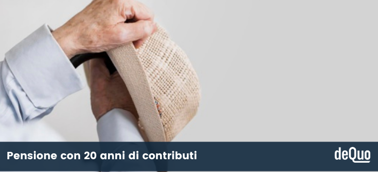 pensione con 20 anni di contributi