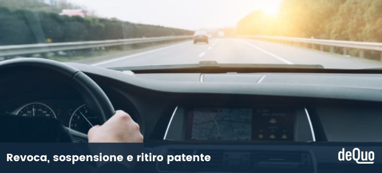 revoca, ritiro, sospensione patente