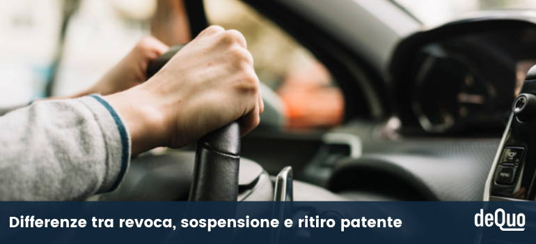 revoca, ritiro, sospensione patente
