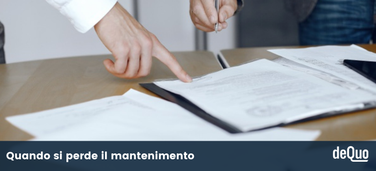 separazione e mantenimento
