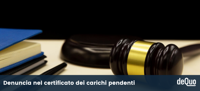 denuncia certificato carichi pendenti
