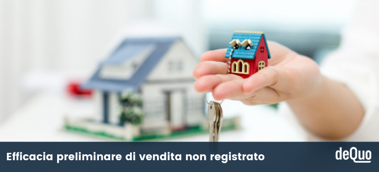 preliminare di vendita non registrato