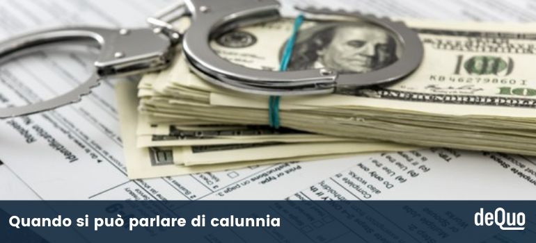 risarcimento danni calunnia