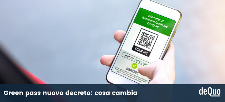 green pass nuovo decreto 1